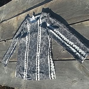 NWT J Crew Black White Pattern Blouse Size Small